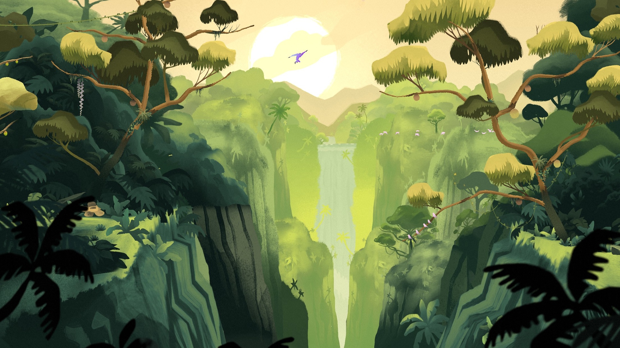 Welcome to the jungle: *Gibbon* begins in a gorgeously drawn forest.