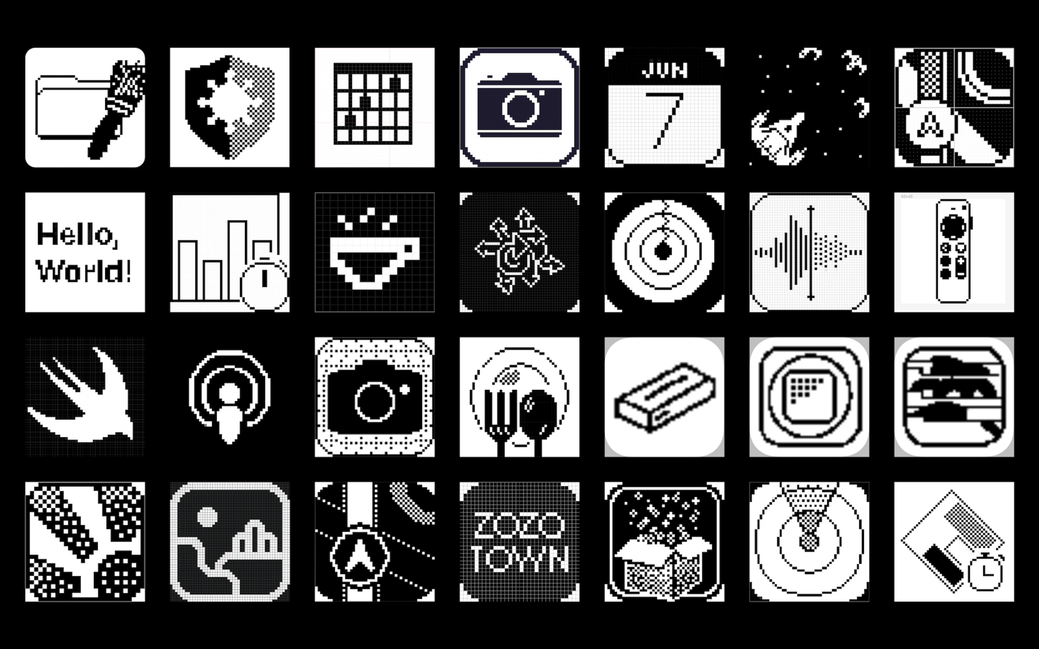 Just a few of the fantastic pixel icons created for Tuesday’s “Pixel perfect design” challenge in the Design Lounge.