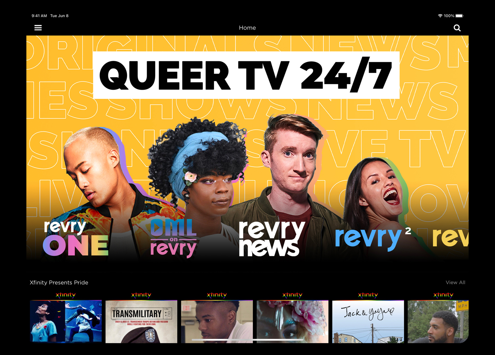 Release new movies, classic series and special live shows by LGBTQ + creators.