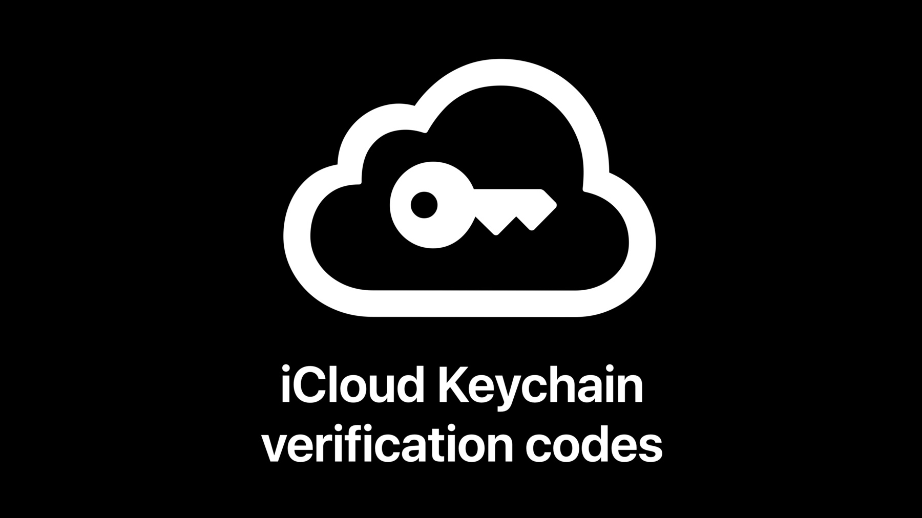 Icon depicting a key inside a cloud for iCloud Keychain verification codes