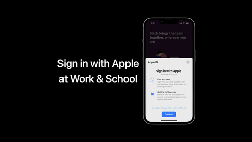 Discover Sign in with Apple at Work & School