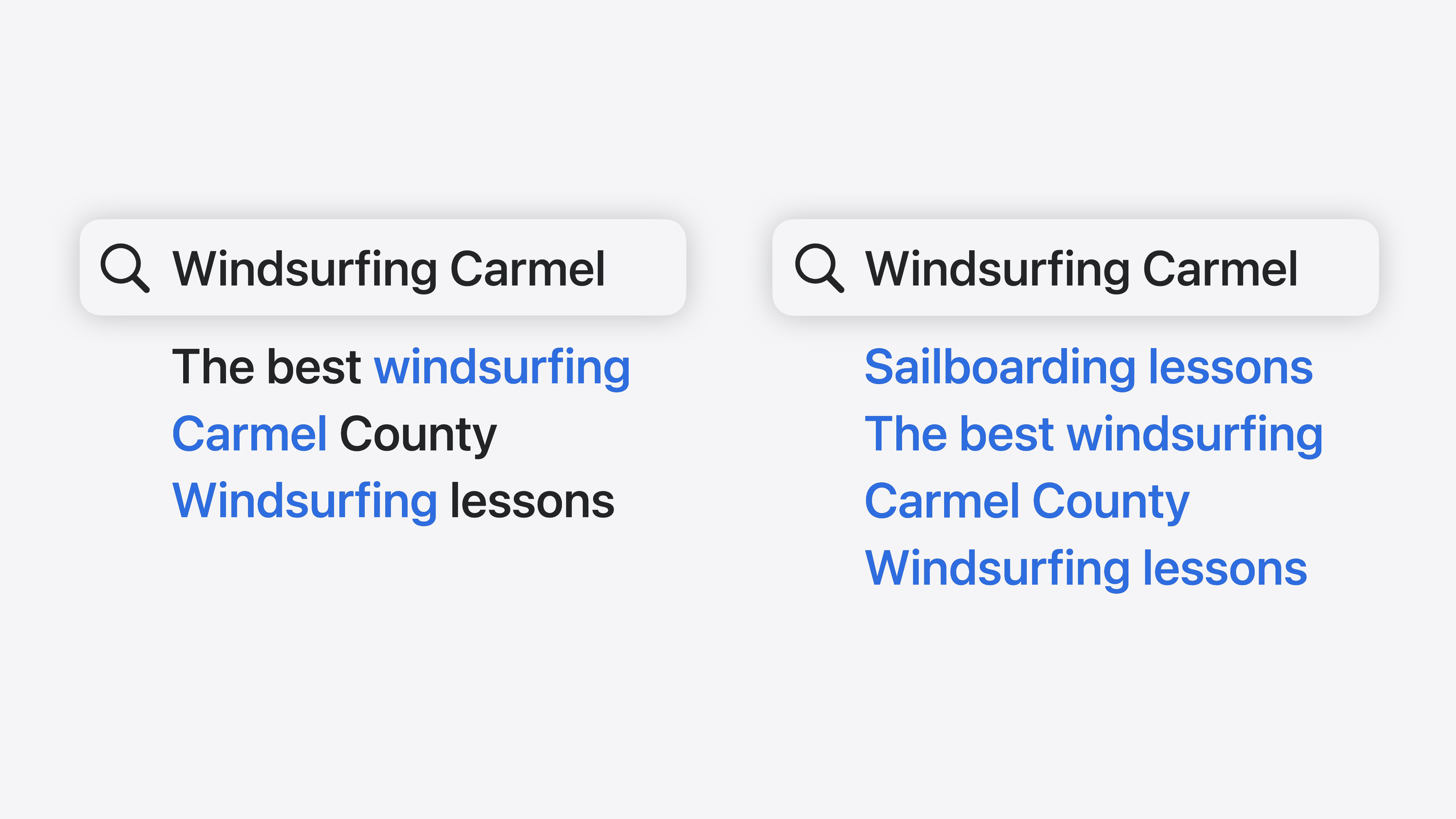 Support semantic search with Core Spotlight