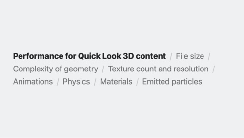 Quick Lookによる空間体験のための3Dモデルの作成 - WWDC23 - ビデオ - Apple Developer